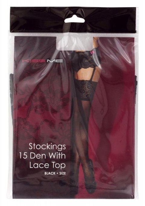 Bielizna-Pończochy Czarne S/M """"Kiss Me"""" Bielizna-Pończochy Czarne S/M """"Kiss Me""""