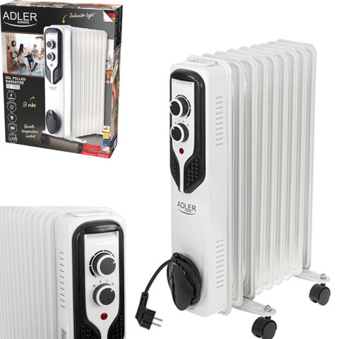 Grzejnik Olejowy (9 żeberek) 2000W ADLER AD 7816