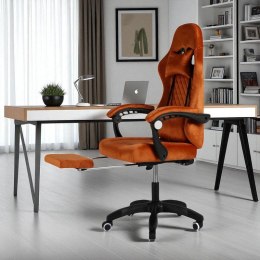 Fotel obrotowy GRIND z podnóżkiem i masażerem, welur - KO36M