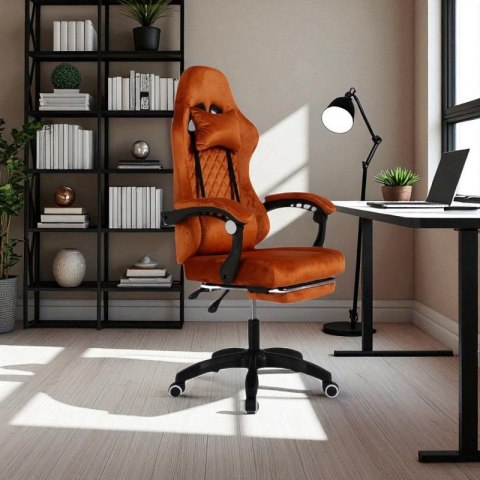 Fotel obrotowy GRIND z podnóżkiem i masażerem, welur - KO36M