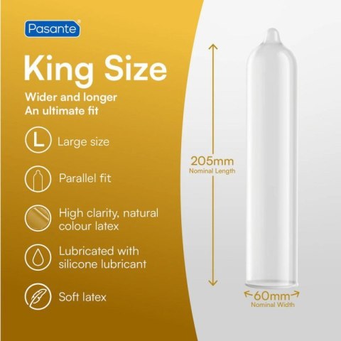 Pasante King Size Condoms 3 pcs Pasante King Size Condoms 3 pcs