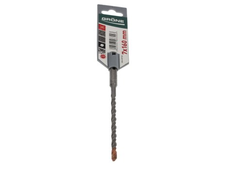 Wiertło udarowe Grone SDS PLUS do betonu, cegły, kamienia 7mm x 160mm Wiertło udarowe Grone SDS PLUS do betonu, cegły, kamienia 7mm x 160mm