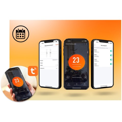 Grzejnik na podczerwień promiennik 600 W Berdsen BD-981 pilot WiFi aplikacja Grzejnik na podczerwień promiennik 600 W Berdsen BD-981 pilot WiFi aplikacja