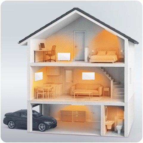 Grzejnik na podczerwień promiennik 600 W Berdsen BD-981 pilot WiFi aplikacja Grzejnik na podczerwień promiennik 600 W Berdsen BD-981 pilot WiFi aplikacja