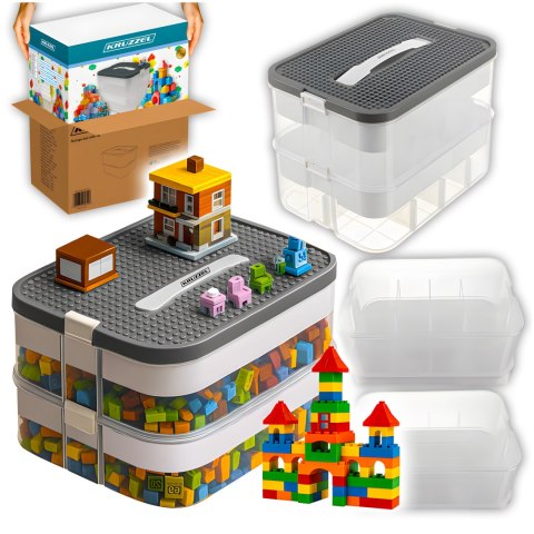 Pudełko Na Klocki- 2 Poziomy 15L Kruzzel 25756