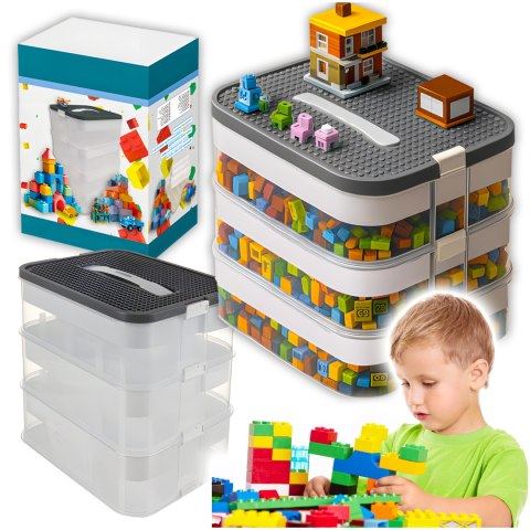 Pudełko Na Klocki- 3 Poziomy 22L Kruzzel 25757