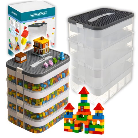 Pudełko Na Klocki- 4 Poziomy 29L Kruzzel 25758