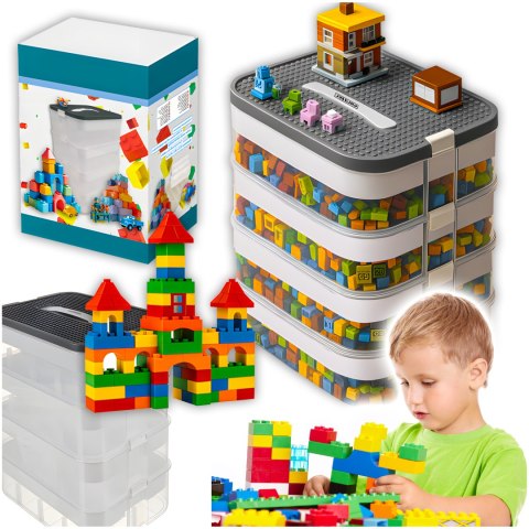 Pudełko Na Klocki- 4 Poziomy 29L Kruzzel 25758