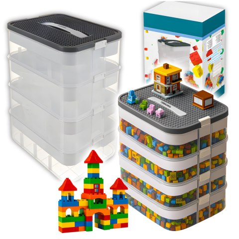 Pudełko Na Klocki- 4 Poziomy 29L Kruzzel 25758