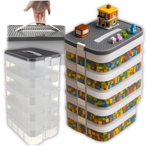 Pudełko Na Klocki- 5 Poziomów 35L Kruzzel 25759