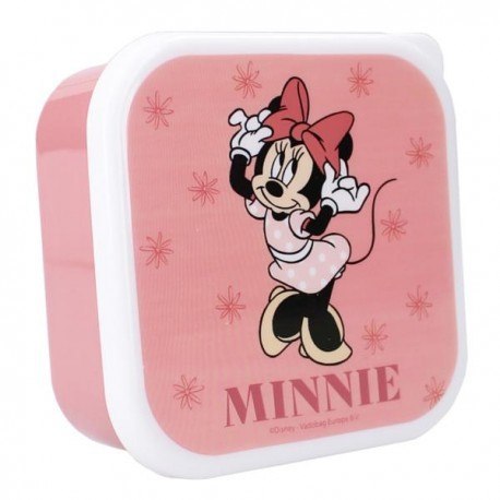 Śniadaniówka, snack box 3w1, myszka minnie, róż Śniadaniówka, snack box 3w1, myszka minnie, róż
