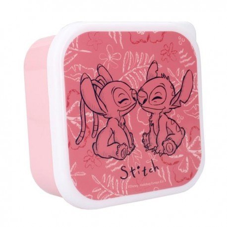 Śniadaniówka, snack box 3w1, stitch , róż Śniadaniówka, snack box 3w1, stitch , róż