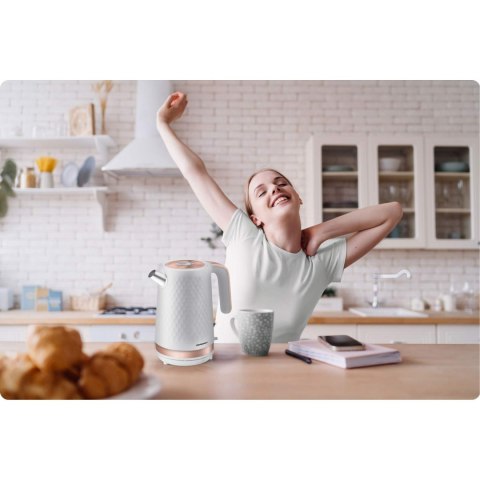 Czajnik elektryczny 1,7l Berdsen BD-705 biało-miedziany Czajnik elektryczny 1,7l Berdsen BD-705 biało-miedziany