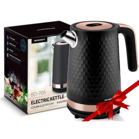 Czajnik elektryczny 1,7l Berdsen BD-705 czarno-miedziany Czajnik elektryczny 1,7l Berdsen BD-705 czarno-miedziany
