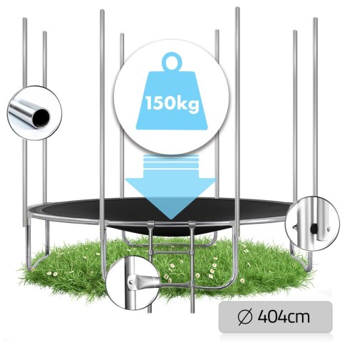TRAMPOLINA OGRODOWA 13FT/404CM Z SIATKĄ ZEWNĘTRZNĄ I DRABINKĄ NEO-SPORT