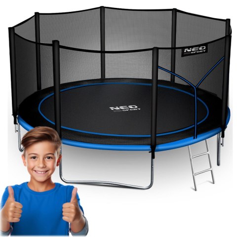 TRAMPOLINA OGRODOWA 13FT/404CM Z SIATKĄ ZEWNĘTRZNĄ I DRABINKĄ NEO-SPORT