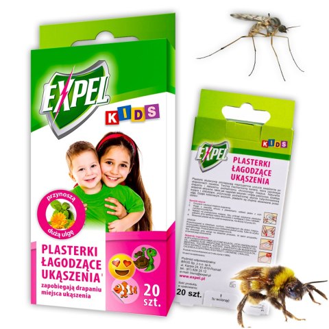 EXPEL Kids - plasterki łagodzące ukąszenia 20szt. EXPEL Kids - plasterki łagodzące ukąszenia 20szt.