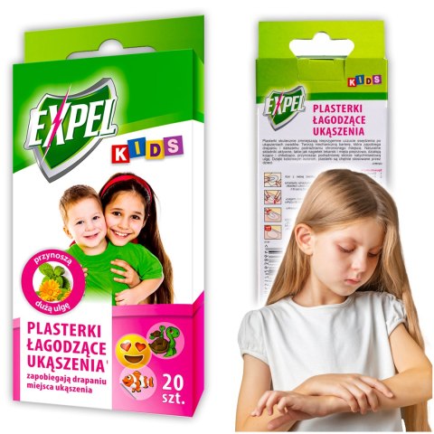 EXPEL Kids - plasterki łagodzące ukąszenia 20szt. EXPEL Kids - plasterki łagodzące ukąszenia 20szt.