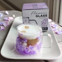 Szklanka termiczna z hortensją w środku fiolet 180 ml 1szt SZK172