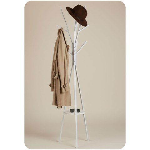 Wieszak na ubrania metalowy z półką stojący Massido MS-869 Wieszak na ubrania metalowy z półką stojący Massido MS-869