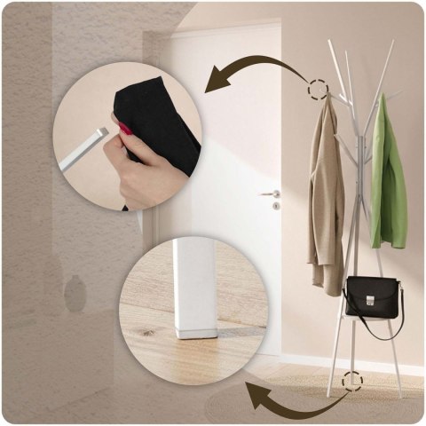 Wieszak na ubrania metalowy z półką stojący Massido MS-869 Wieszak na ubrania metalowy z półką stojący Massido MS-869