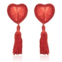 Bielizna-Heart Nipples Tassels RED
