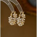 Kolczyki wiszące ozdobne - perły, cyrkinie KST3414