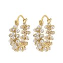 Kolczyki wiszące ozdobne - perły, cyrkinie KST3414
