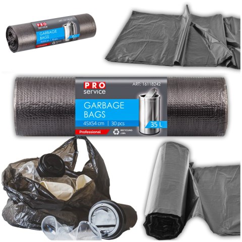 Worki Na Śmieci PRO 45x54 Czarne HD 35L 30 szt. Worki Na Śmieci PRO 45x54 Czarne HD 35L 30 szt.