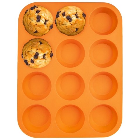 FORMA DO PIECZENIA 12 MUFFINEK BABECZEK BABECZKI SILIKONOWA POMARAŃCZOWA SILLINIE ORION 151719 FORMA DO PIECZENIA 12 MUFFINEK BABECZEK BABECZKI SILIKONOWA POMARAŃCZOWA SILLINIE ORION 151719