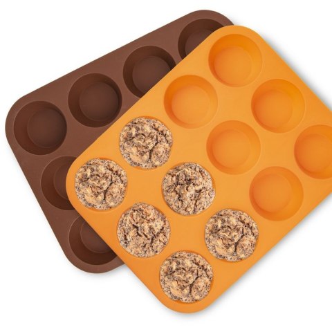 FORMA DO PIECZENIA 12 MUFFINEK BABECZEK BABECZKI SILIKONOWA POMARAŃCZOWA SILLINIE ORION 151719 FORMA DO PIECZENIA 12 MUFFINEK BABECZEK BABECZKI SILIKONOWA POMARAŃCZOWA SILLINIE ORION 151719