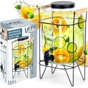 SŁÓJ SŁOIK DO NAPOJÓW Z KRANIKIEM I STOJAKIEM CZARNYM KRAN NA NAPOJE WODĘ LEMONIADĘ 5.5L VILDE 139601 SŁÓJ SŁOIK DO NAPOJÓW Z KRANIKIEM I STOJAKIEM CZARNYM KRAN NA NAPOJE WODĘ LEMONIADĘ 5.5L VILDE 139601