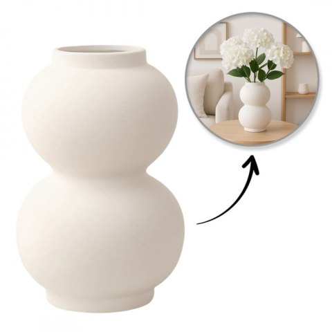 Ceramiczny wazon w pudełku, styl minimalistyczny 20,5×13,5cm - WAZ05