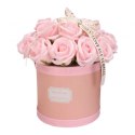 Flower box, bukiet zapachowych kwiatów mydlanych w pudełku 21szt. 19x16cm BUK08R