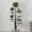 Kwietnik, regał, stojak na kwiaty metalowy okrągły na kółkach 130х40cm SZ38CZ