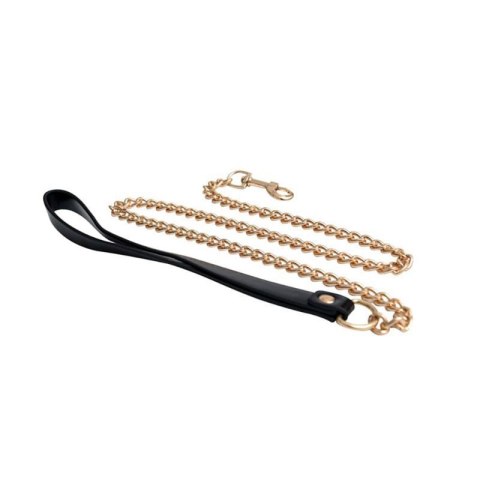 Metal and leather chain leash Metal and leather chain leash