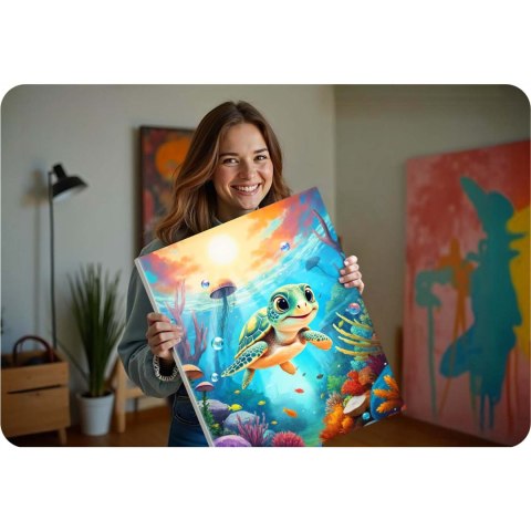 Obraz do malowania po numerach 40x50 cm Massido Żółwik Obraz do malowania po numerach 40x50 cm Massido Żółwik