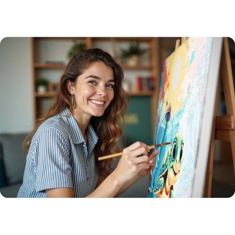 Obraz do malowania po numerach 40x50 cm Massido Żółwik Obraz do malowania po numerach 40x50 cm Massido Żółwik