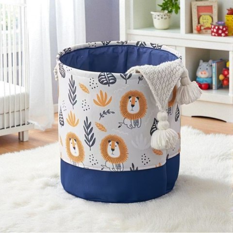 Pojemnik na zabawki kosz, worek na pranie, lwy 40x35cm - OR115