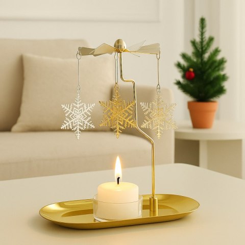 Świecznik VIRELA z karuzelą, w pudełku 17,8х18,5cm - SW08