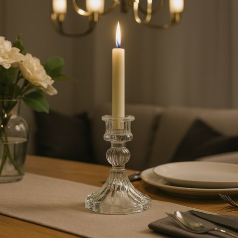 Świecznik dekoracyjny, szklany Glamour 10 cm - SW11