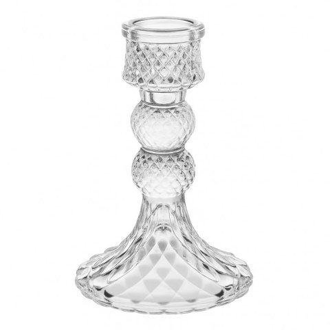 Świecznik dekoracyjny, szklany Glamour 13 cm - SW14