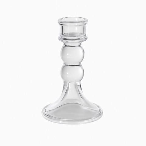 Świecznik dekoracyjny, szklany Glamour 13 cm - SW17
