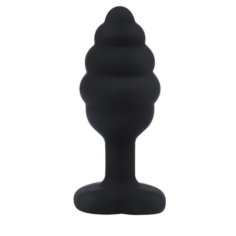 BUTT PLUG Black ribbed small BUTT PLUG Black ribbed small