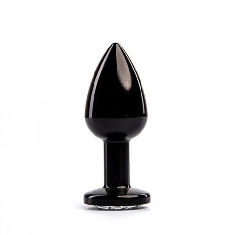 Black Butt Plug with White Diamond Black Butt Plug with White Diamond
