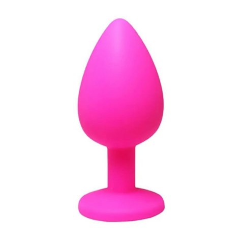 Pink small butt plug with white crystal Pink small butt plug with white crystal