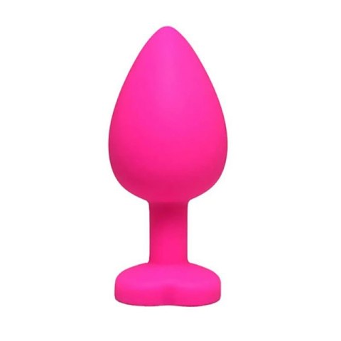 Pink small heart-shaped butt plug with white crystal Pink small heart-shaped butt plug with white crystal