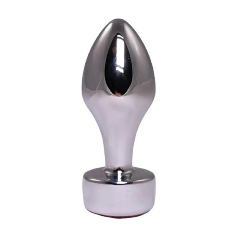 Silver Butt Plug with Pink Diamond Silver Butt Plug with Pink Diamond