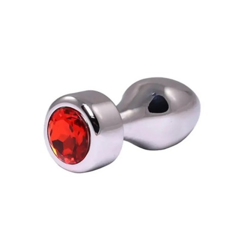 Silver Butt Plug with Red Diamond Silver Butt Plug with Red Diamond