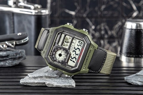 Zegarek Męski CASIO AE-1200WHB-3BVDF + BOX Zegarek Męski CASIO AE-1200WHB-3BVDF + BOX